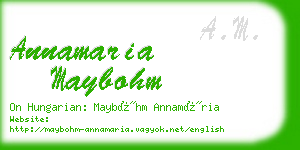 annamaria maybohm business card